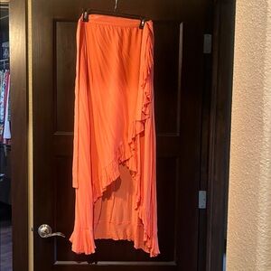 Lovers + Friends Vibrant Orange Skirt